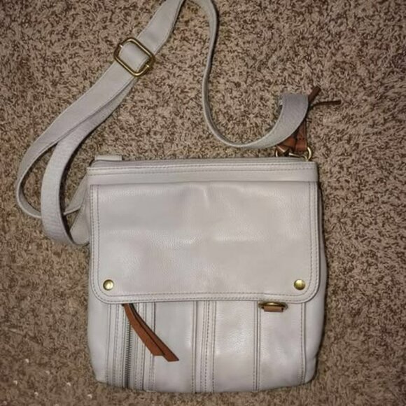 Slate gray fossil shoulder tote Crossbody Weekend Neutral Everyday Fashion Purse - Picture 2 of 14